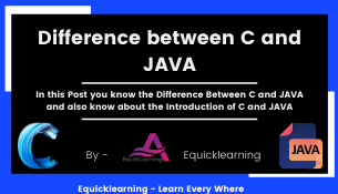 Difference between C and Java